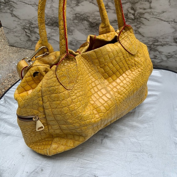 Mania of Italy yellow handbag - Picture 4 of 5